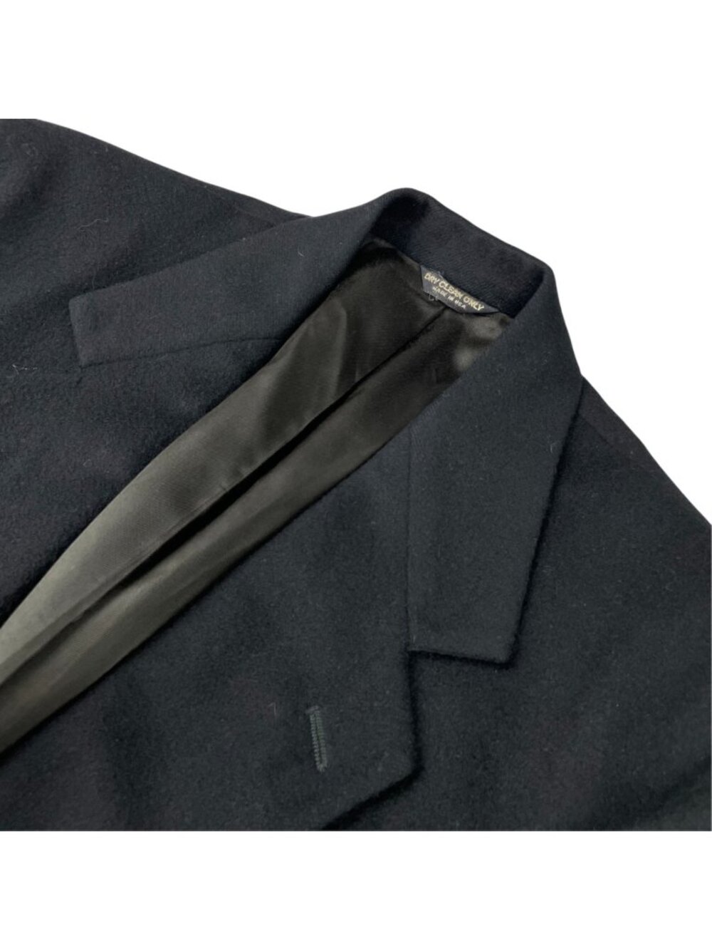 Peterborough Row Men’s 100% Pure Cashmere 2-Button Blazer Black • USA • 40S